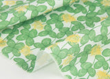 Four Leaf Clover Flowers Patterned Fabric made in Korea by the Half Yard