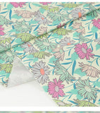 韓国製のデイジーフラワーの花柄生地(半ヤード単位)