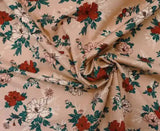 韓国製の牡丹の花柄生地(半ヤード単位)