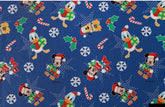 Christmas Disney Mickey Mouse Minnie Mouse Donald Duck Pluto Fabric made in Korea by the Half Yard