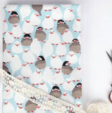 韓国製の鳥柄生地(半ヤード)