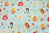 ディズニープリンセス シンデレラ 白雪姫 ベル ラプンツェル 生地 韓国で半ヤード単位でプリント