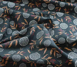 Pom pom Flowers Craspedia Flower Cotton Fabric made in Korea by the Half Yard