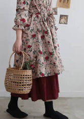 韓国製の牡丹の花柄生地(半ヤード単位)