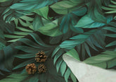 Tropical Leaves patterned Fabric Digital Textile Printing in Korea by the Half Yard
