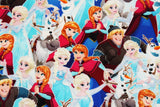 Disney Frozen Elsa Anna Olaf Kristoff Sven Fabric printed in Korea by the Half Yard