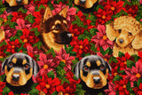 Dogs Puppies printed Fabric by Joann by the Half Yard 45cm by 108cm or 18" by 43"