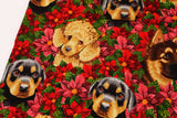 Dogs Puppies printed Fabric by Joann by the Half Yard 45cm by 108cm or 18" by 43"