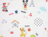 Organic Double Gauze Disney Mickey Minnie Mouse Licensed Fabric made in Korea by the Half Yard