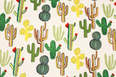 Cactus patterned Fabric printed in Korea by the Half Yard DTP(Digital Textile Printing) Method