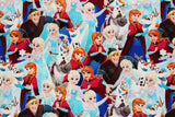 Disney Frozen Elsa Anna Olaf Kristoff Sven Fabric printed in Korea by the Half Yard