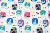 Disney Frozen Elsa Anna Olaf Sven Antibiosis Fabric printed in Korea by the Half Yard