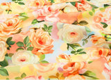 ローズガーデンの花柄生地、韓国製花柄生地(半ヤード単位)