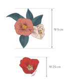 Camellia Flower patterned Fabric made in Korea by Half Yard