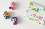Penguin Pororo, Crong, Eddy, Loopy, Petty Korean Anime Character Fabric made in Korea by the Half Yard