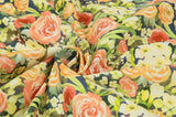 Rose Floral patterned Fabric, Flowers Fabric made in Korea by the Half Yard