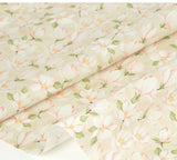 韓国製のマグノリアの花柄生地(半ヤード単位)