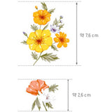 Adonis Flower patterned Fabric made in Korea by the Half Yard