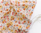 Adonis Flower patterned Fabric made in Korea by the Half Yard