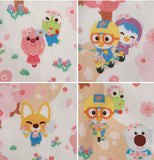 Penguin Pororo, Crong, Eddy, Loopy, Petty Korean Anime Character Fabric made in Korea by the Half Yard