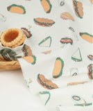 Sandwich Hot dog Sausage Patterned made in Korea by Half Yard