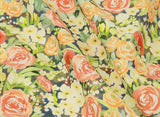 Rose Floral patterned Fabric, Flowers Fabric made in Korea by the Half Yard