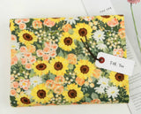 Sunflower Floral patterned Fabric, Flowers Fabric made in Korea by the Half Yard