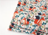 Forest Fox Patterned Fabric made in Korea by Half Yard