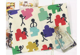 Puzzle Patterned Fabric made in Korea by the Half Yard