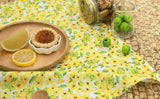 Rapeseed Flower patterned Fabric, Floral Fabric made in Korea by the Half Yard