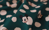 Disney Mickey Mouse Face Cotton Antibiosis Fabric printed in Korea by the Half Yard