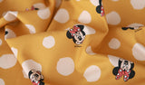 Disney Minnie Mouse Face Cotton Antibiosis Fabric printed in Korea by the Half Yard