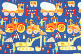 Construction Workers Heavy Equipment Tools Fabric by dear Stellar Fabrics by the Half Yard
