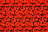 Poppy printed Fabric for Blank Quilting by the Half Yard