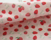 Strawberry patterned Fabric made in Korea by the Half Yard