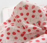 Strawberry patterned Fabric made in Korea by the Half Yard