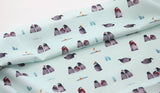 Cute Penguin Fabric printed in Korea by the Half Yard