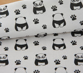 韓国製のかわいいパンダ柄生地(半ヤードデジタルテキスタイルプリント)