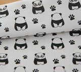 韓国製のかわいいパンダ柄生地(半ヤードデジタルテキスタイルプリント)