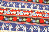 Astronauts Planets Universe Space Fabric by the Half Yard
