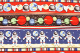 Astronauts Planets Universe Space Fabric by the Half Yard