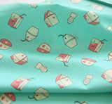 Drink Patterned Fabric made in Korea by Half Yard DTP(Digital Textile Printing) Method