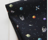 Universe Space Man planet Patterned Fabric made in Korea by the Half Yard