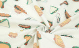 Sandwich Hot dog Sausage Patterned made in Korea by Half Yard