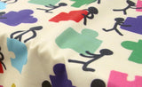 Puzzle Patterned Fabric made in Korea by the Half Yard