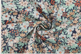 Wild Flower patterned Fabric, Floral Fabric made in Korea by the Half Yard