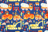 Construction Workers Heavy Equipment Tools Fabric by dear Stellar Fabrics by the Half Yard