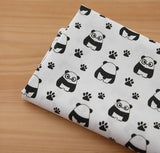 韓国製のかわいいパンダ柄生地(半ヤードデジタルテキスタイルプリント)