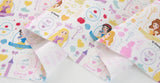 Disney Princess Cinderella Belle Rapunzel Jasmine Fabric printed in Korea by the Half Yard