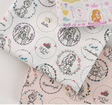 Disney Princess Cinderella Belle Rapunzel Jasmine Fabric printed in Korea by the Half Yard